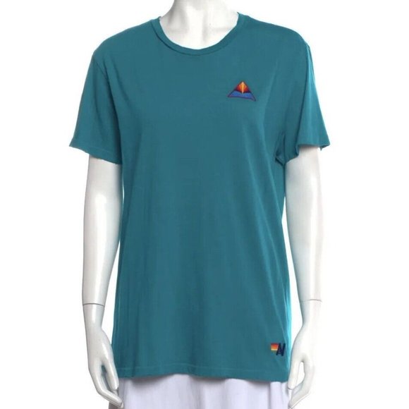 Aviator Nation Boyfriend Tee Teal Green Blue Size M Medium - Picture 1 of 4